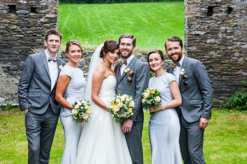 Bridal party in an old coal store in Ring , Clonakilty