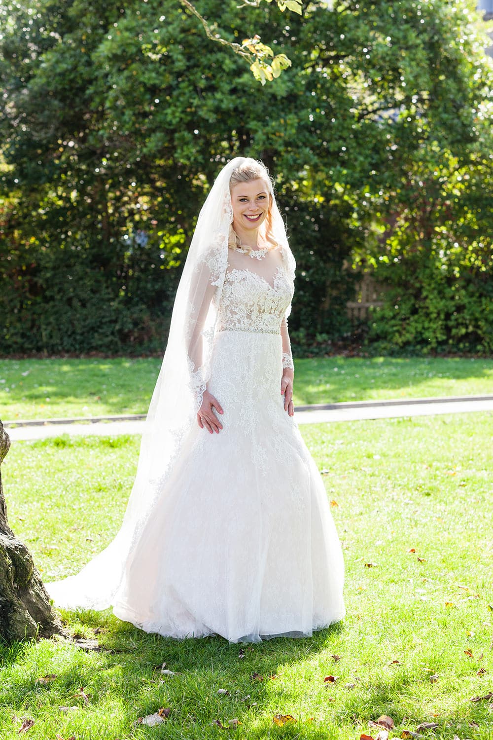 Bride in Kinsale garden